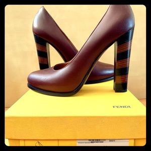FENDI Decollete’ Vacchetta Kansas Noce (size 7)